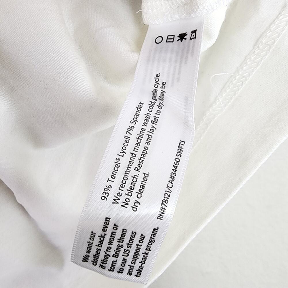 NWT Eileen Fisher White Tencel Stretch Sleeveless Tank Top Layering Shell Medium - Picture 10 of 13